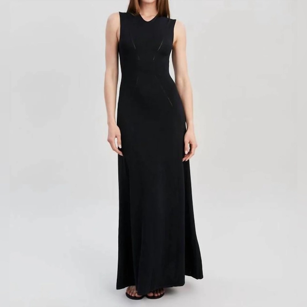 NWT SOLID & STRIPED Black “Nadia” open back party holiday formal New Years dress